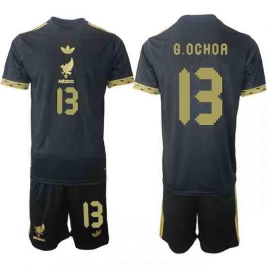 Men Mexico 2025 Soccer Jerseys BlackGold #13 B.OCHOA
